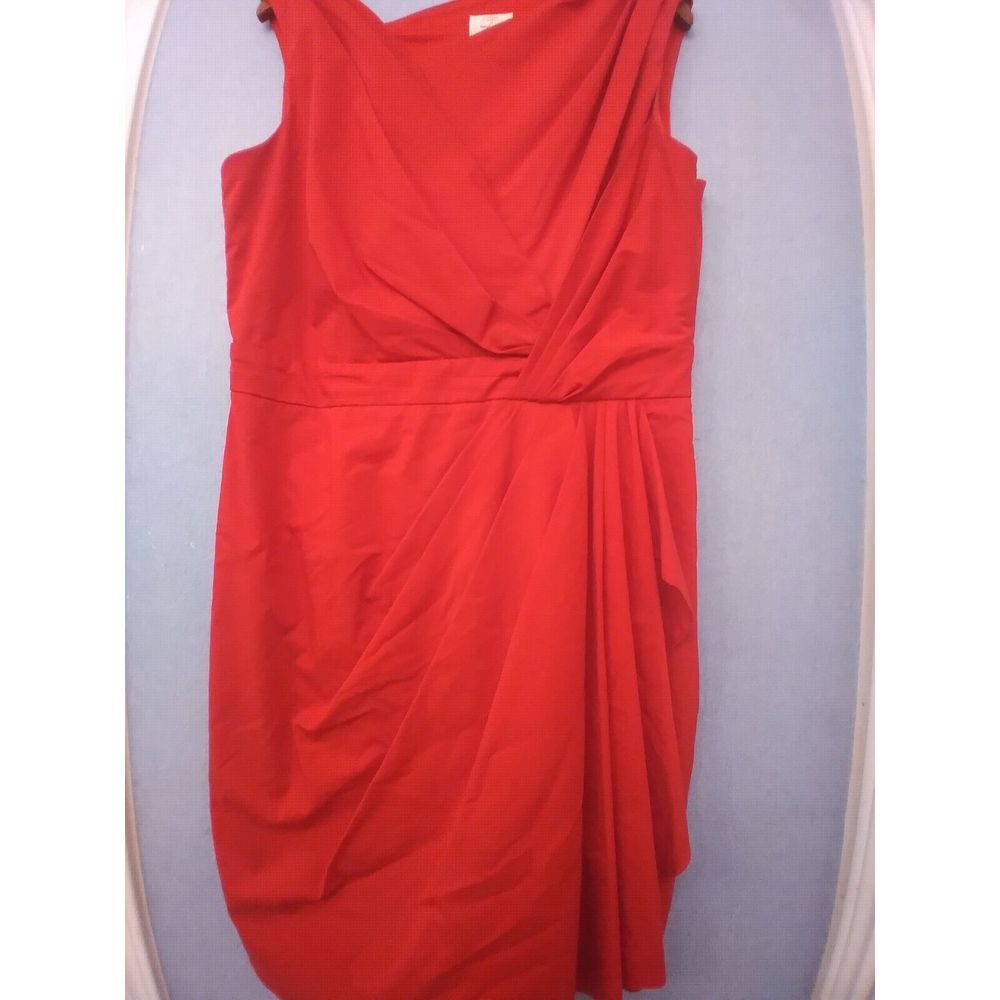 Elegant Red Draped Cocktail Dress Sleeveless Evening‎ Party Formal Occasion Wear